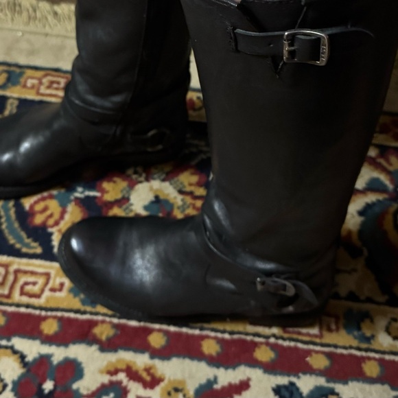 FRYE Women's Veronica Criss Cross Tall Boot Black 9 - Picture 10 of 11